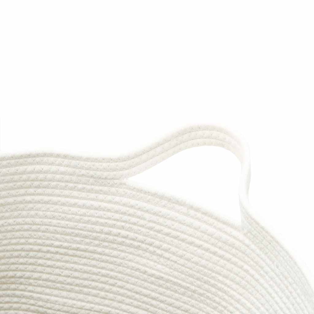 VidaXL Opbergmand Katoen Zwart/Wit Ø49x65cm - 55% Korting!