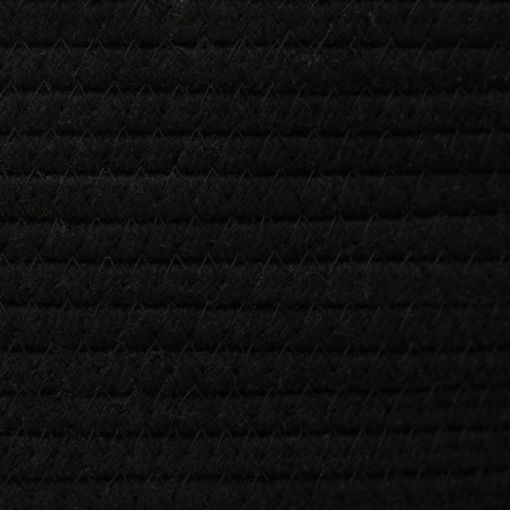 VidaXL Opbergmand Katoen Zwart/Wit Ø49x65cm - 55% Korting!
