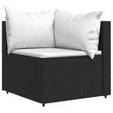 VidaXL Loungeset Poly Rattan Zwart - Nu 65% Korting!