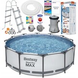 Bestway Opzetzwembad 366x100cm - 68% Korting! Compleet met Accessoires