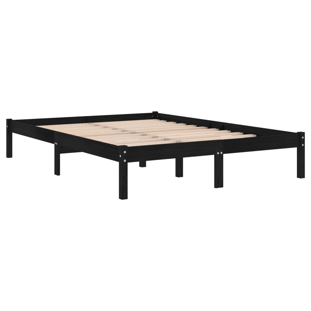 vidaXL Hoofdbord Grenenhout Zwart (94% KORTING!) - 125,5 cm