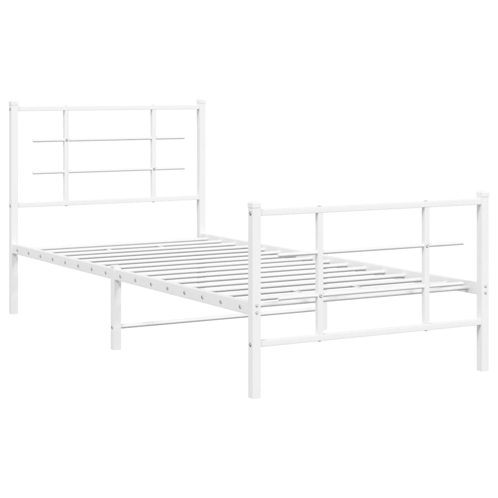 vidaXL Bedframe Metaal Wit 90x200 cm | 40% Korting | Zo Goed Als Nieuw!