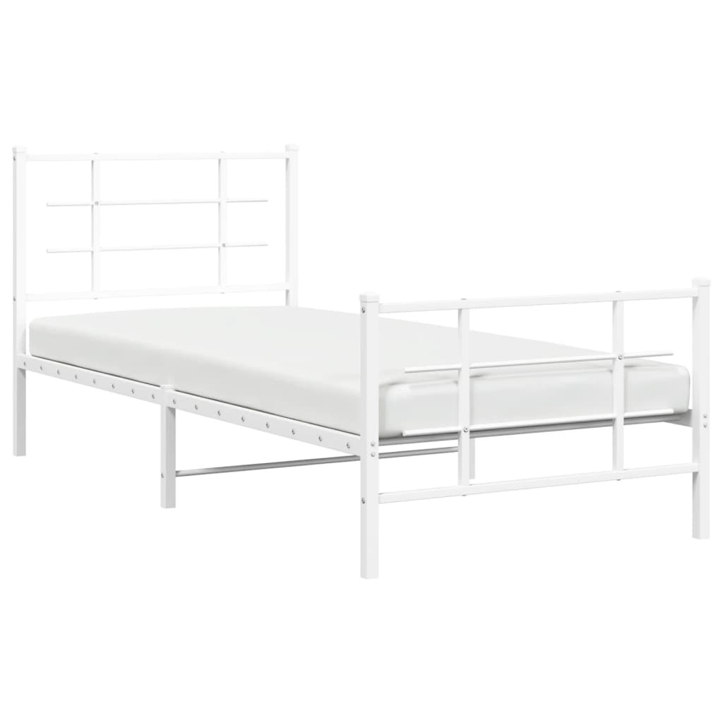 vidaXL Bedframe Metaal Wit 90x200 cm | 40% Korting | Zo Goed Als Nieuw!