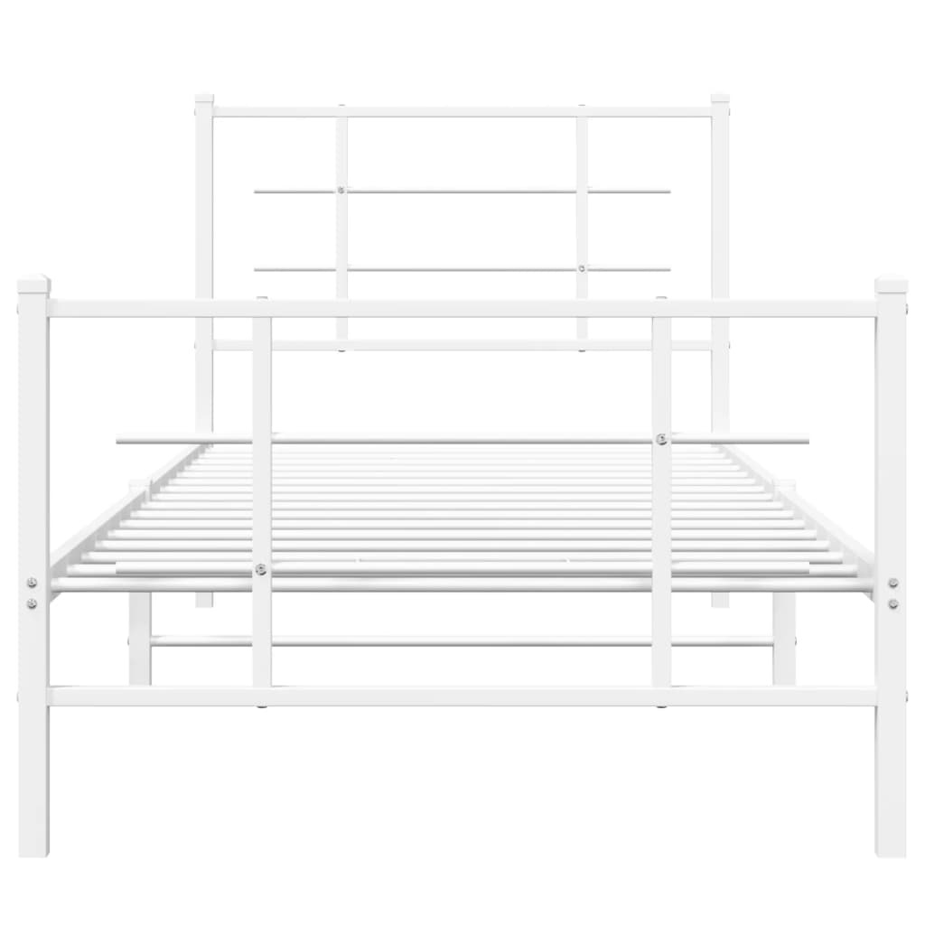 vidaXL Bedframe Metaal Wit 90x200 cm | 40% Korting | Zo Goed Als Nieuw!