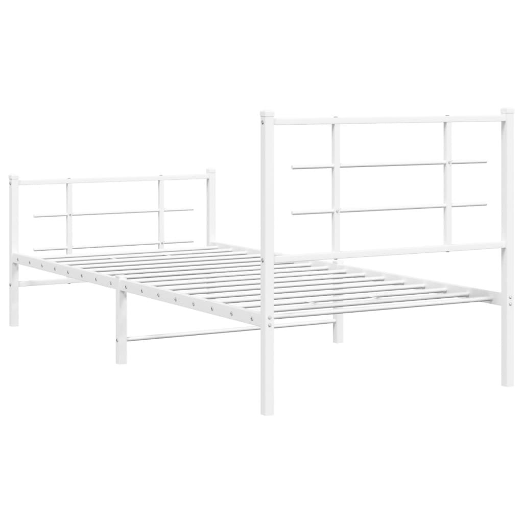 vidaXL Bedframe Metaal Wit 90x200 cm | 40% Korting | Zo Goed Als Nieuw!