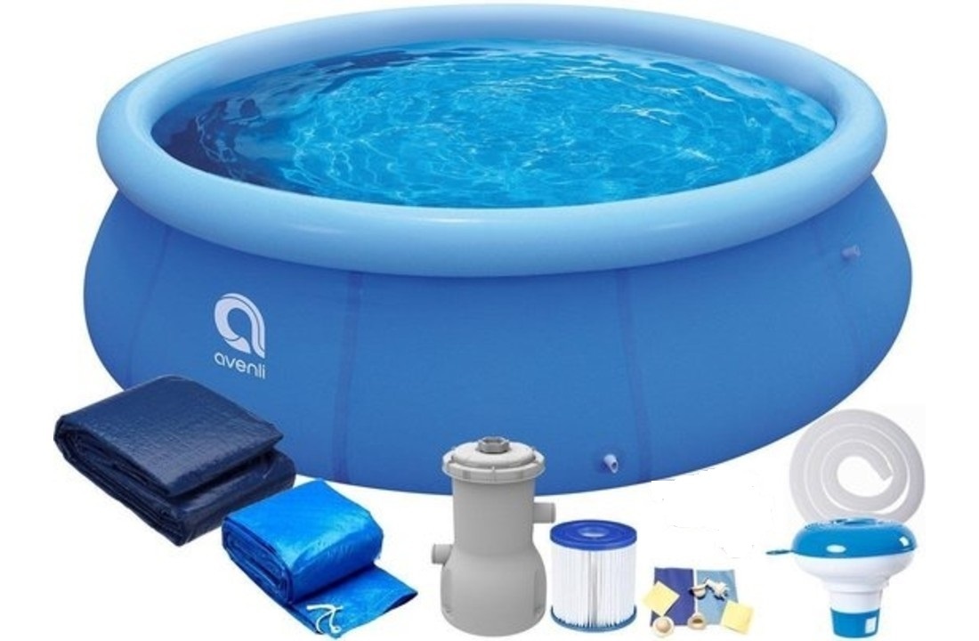 Avenli Zwembad 244x63cm - Complete Set met Pomp | 40% Korting!