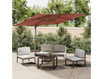 VidaXL Zweefparasol Terracotta 400x300cm met LED - 57% Korting!