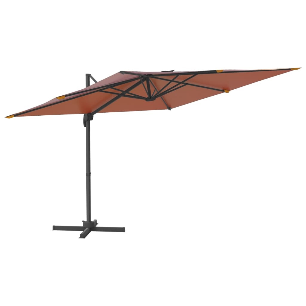 VidaXL Zweefparasol Terracotta 400x300cm met LED - 57% Korting!