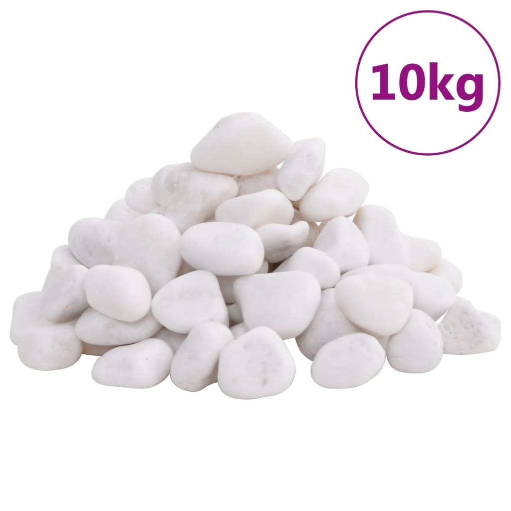vidaXL Gepolijste Kiezelstenen Wit (2-5cm, 10kg) - 40% Korting!