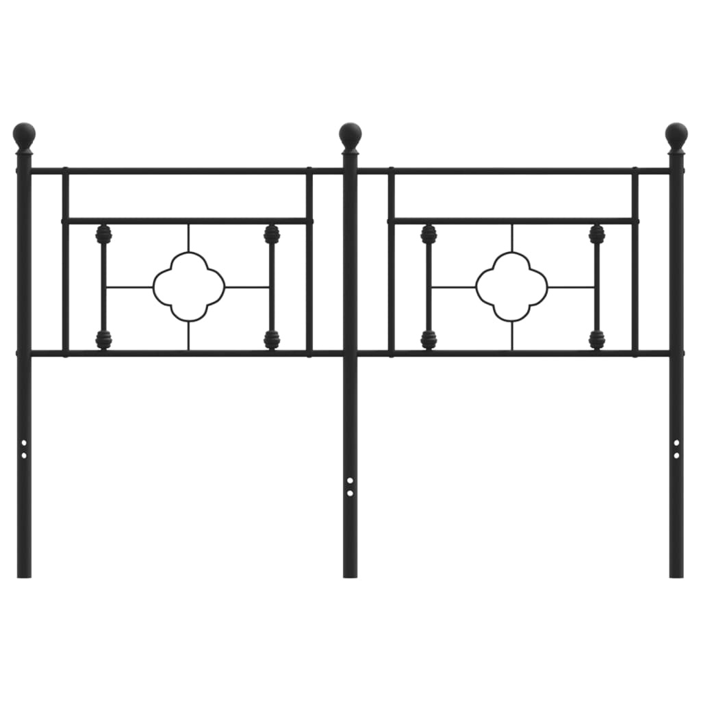 vidaXL Hoofdbord 140cm Metaal Zwart | 55% Korting | Zo Goed Als Nieuw!
