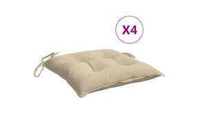 VidaXL Palletkussens Beige (4 st.) - 50x50x7cm - Nu 40% Korting!