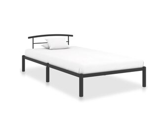 vidaXL Bedframe Metaal Zwart 90x200cm | -40% Korting | Zo Goed Als Nieuw!