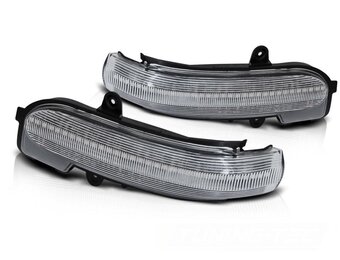 Dynamische LED Knipperlichten Spiegel Mercedes W203 (00-07) Wit - 50% Korting!