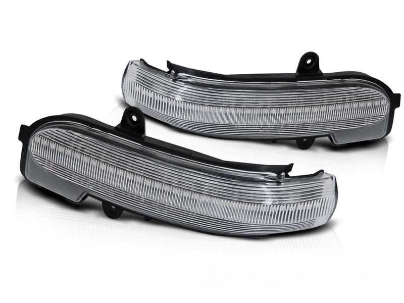 Dynamische LED Knipperlichten Spiegel Mercedes W203 (00-07) Wit - 50% Korting!