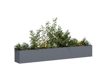 VidaXL Plantenbak 280x40x40cm Staal Antraciet | -40% Korting!
