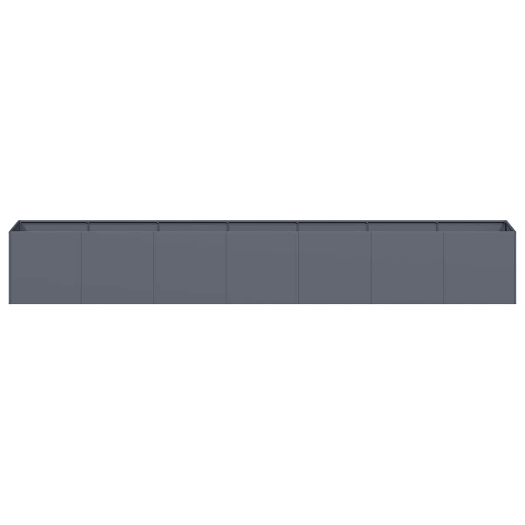 VidaXL Plantenbak 280x40x40cm Staal Antraciet | -40% Korting!