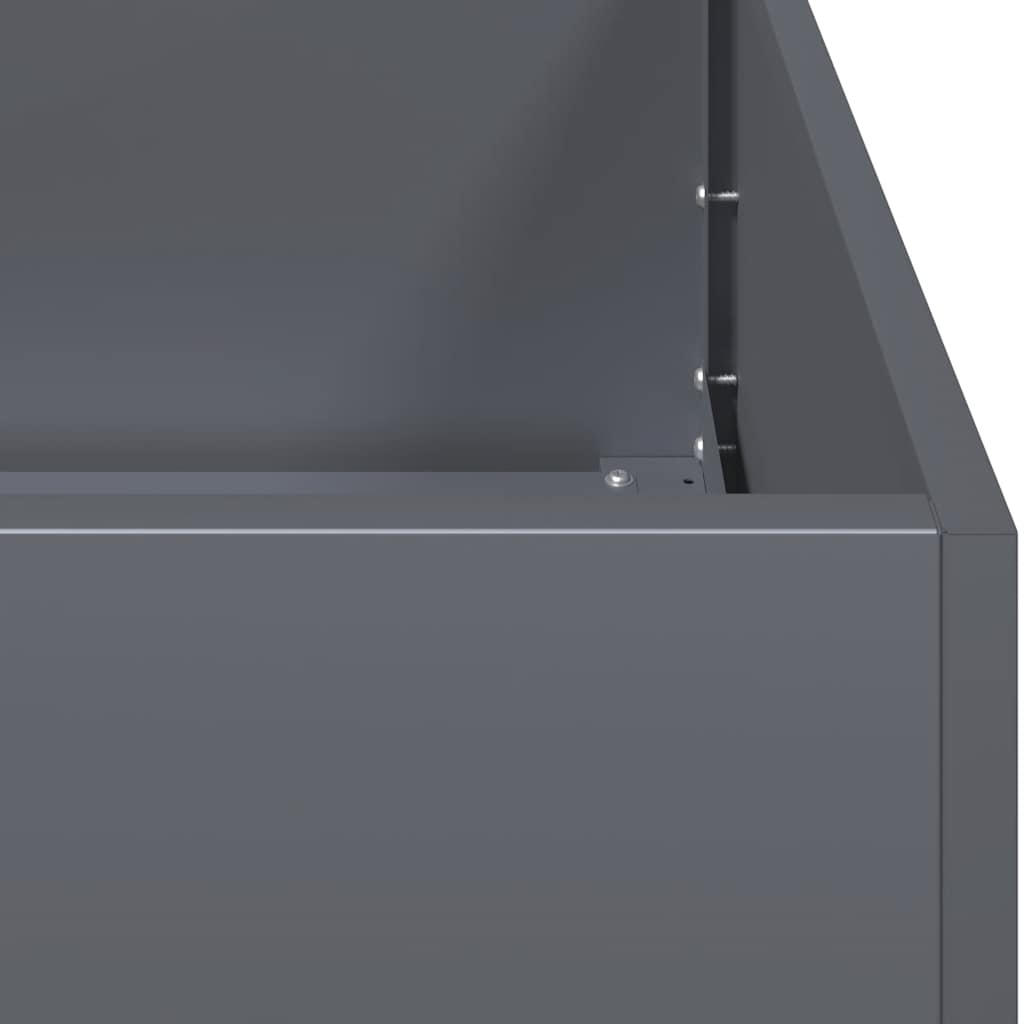 VidaXL Plantenbak 280x40x40cm Staal Antraciet | -40% Korting!