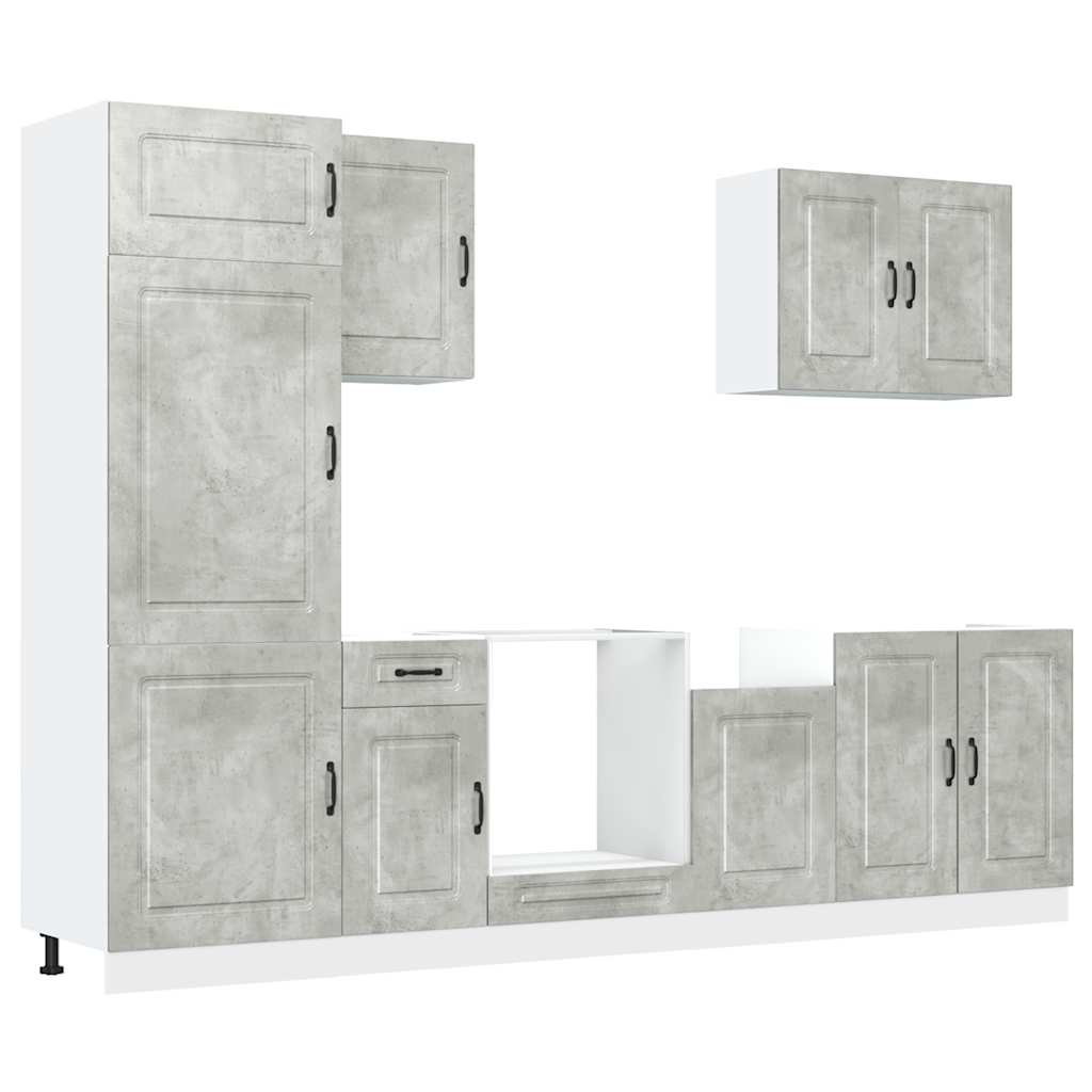 vidaXL Ovenkast Kalmar Betongrijs - 96% Korting! Op = Op!