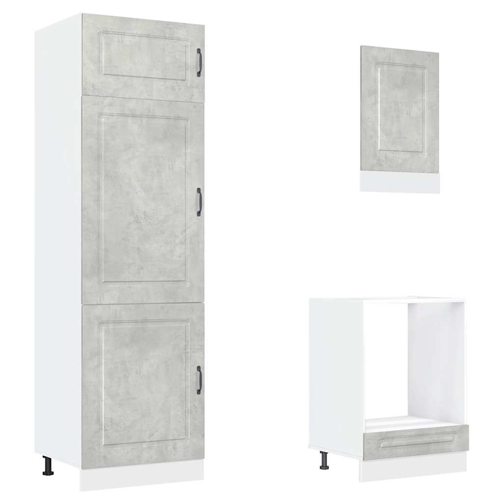 vidaXL Ovenkast Kalmar Betongrijs - 96% Korting! Op = Op!