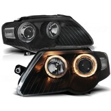 VW Passat B6 Koplampen Dual Halo Angel Eyes Zwart - 64% Korting!