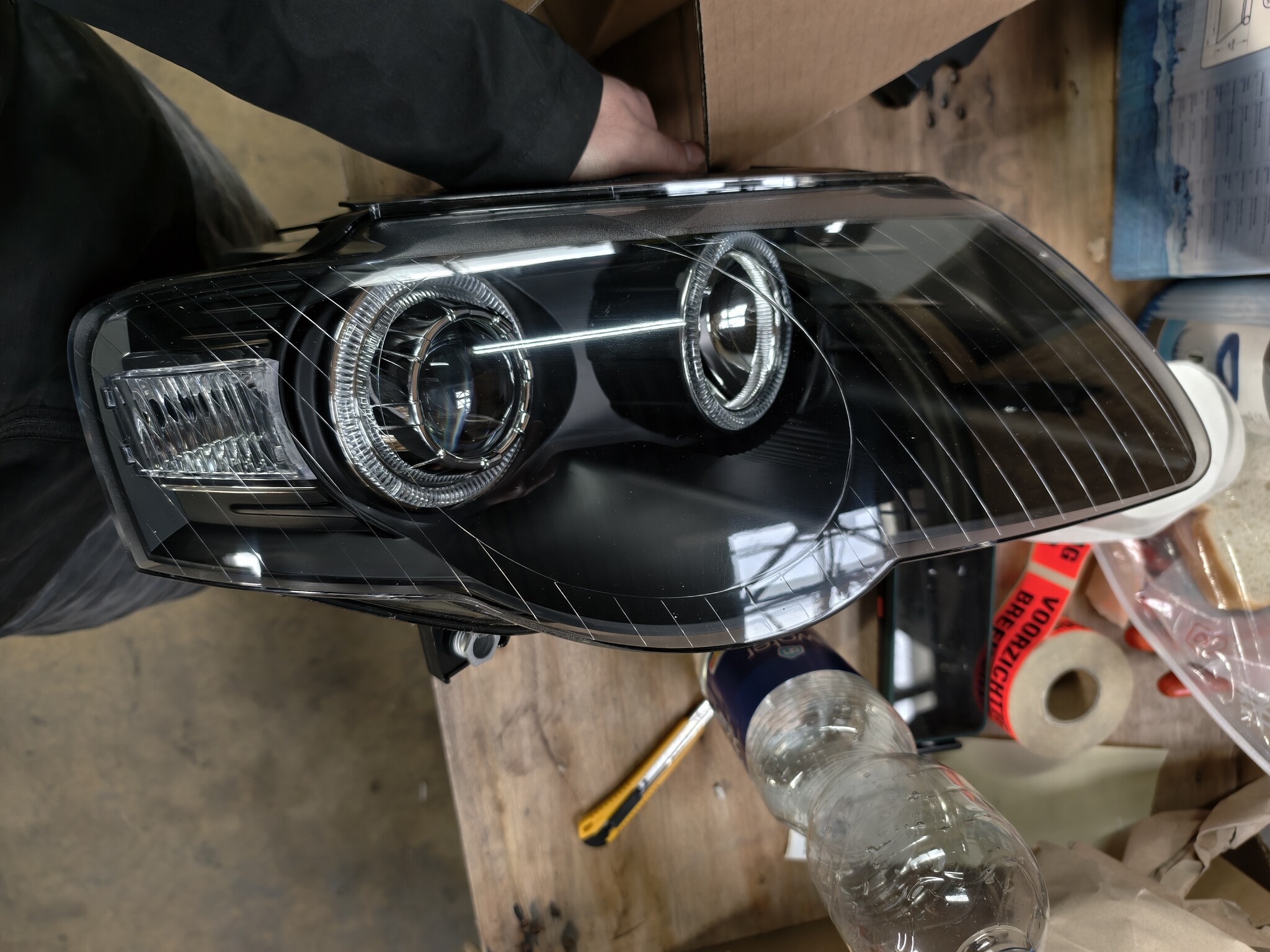 VW Passat B6 Koplampen Dual Halo Angel Eyes Zwart - 64% Korting!