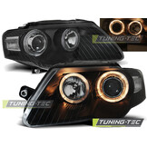 VW Passat B6 Koplampen Dual Halo Angel Eyes Zwart - 64% Korting!