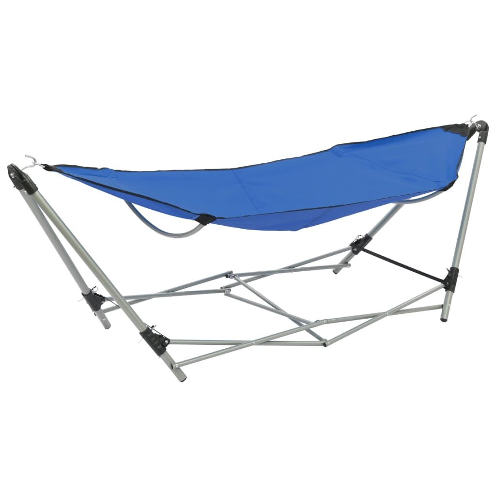 vidaXL Blauwe Hangmat met Standaard - 40% Korting! | Ideaal voor Tuin & Camping