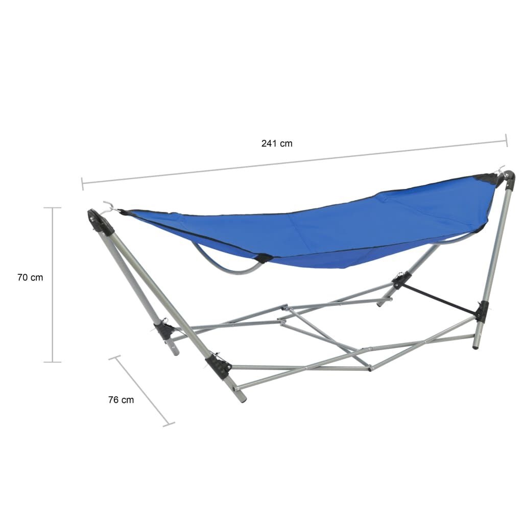 vidaXL Blauwe Hangmat met Standaard - 40% Korting! | Ideaal voor Tuin & Camping