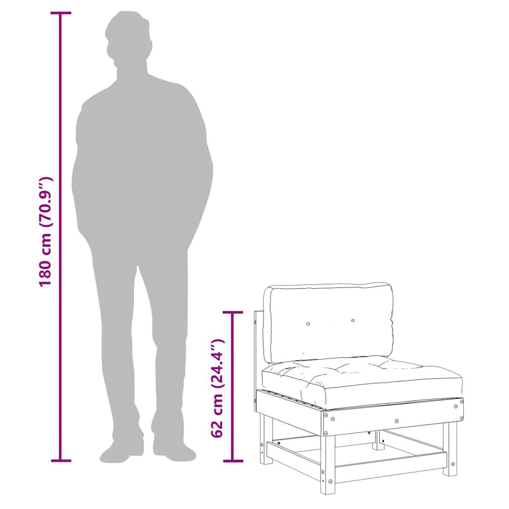 VidaXL Douglashouten Middenbank + Kussens - 65% Korting - Zo Goed Als Nieuw!