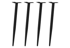 VidaXL Salontafelpoten Staal Zwart (4 stuks) - 47% Korting!