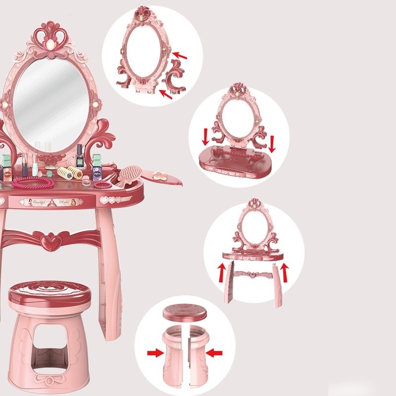 Kaptafel Kind Roze met Spiegel - 51% Korting! (Uitgepakt)