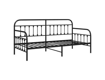 vidaXL Daybed Bedframe Zwart Staal 90x190cm - 51% Korting!