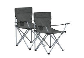 Campingstoel Set (2) Zwart - 56% Korting | Draagbaar & Robuust