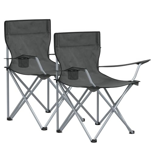 Campingstoel Set (2) Zwart - 56% Korting | Draagbaar & Robuust