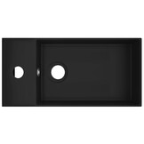 VidaXL Keramiek Wastafel Matzwart - 64% Korting! Kleine RandSchade