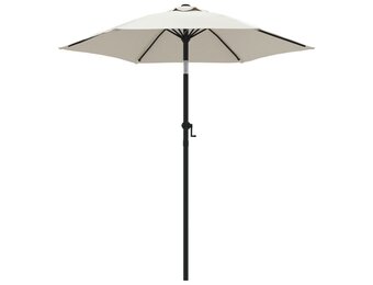 VidaXL Parasol 200x224cm Zandwit | 40% Korting | Zo Goed Als Nieuw!