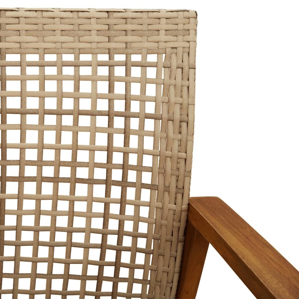 VidaXL Tuinbank Poly Rattan & Acaciahout Beige - 61% Korting!