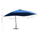 VidaXL Zweefparasol Blauw 400x300cm - 53% Korting! Ongebruikt!