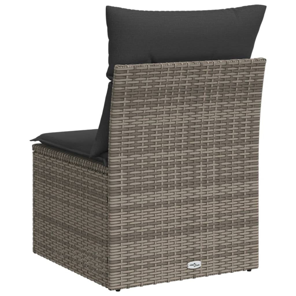 vidaXL Tuinbank Poly Rattan Grijs met Kussens - 68% Korting!
