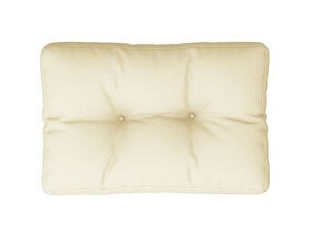 VidaXL Palletkussen Crème 60x40x12 cm - 53% Korting!