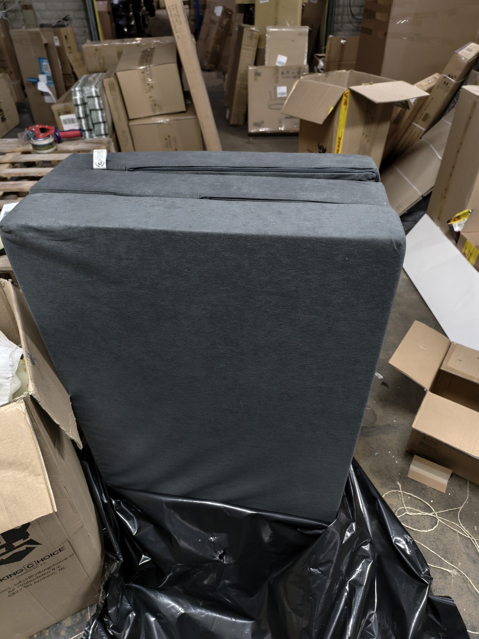 Logeermatras Twijfelaar Grijs 120x200x10 cm - Opvouwbaar & Comfortabel - 64% Korting!