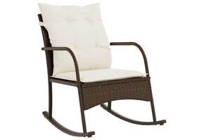 VidaXL Tuinschommelstoel Poly Rattan Bruin - 65% Korting!