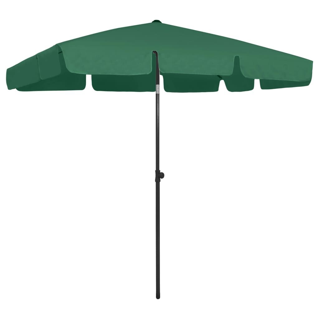 VidaXL Strandparasol Groen 200x125cm - 62% Korting!