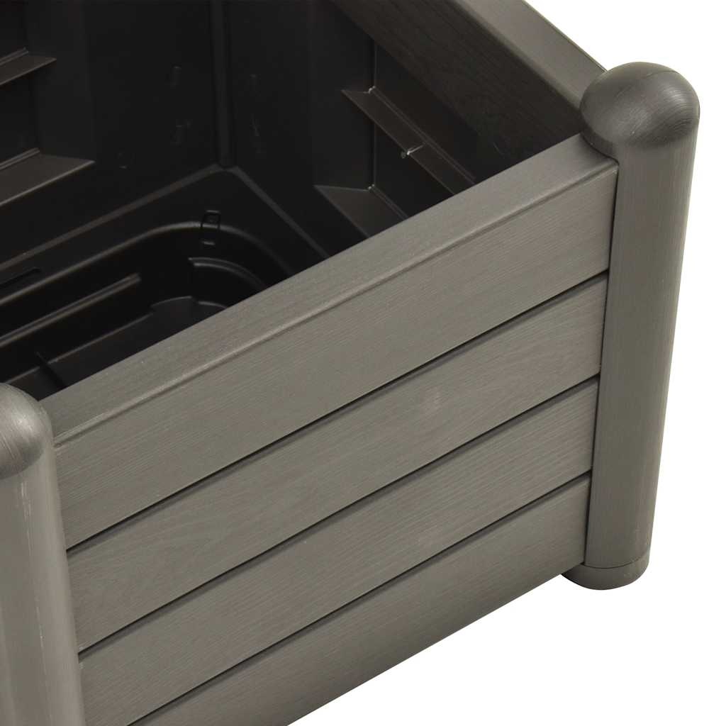vidaXL Plantenbak met Latwerk 43x43x142 cm PP Antraciet - 40% Korting!