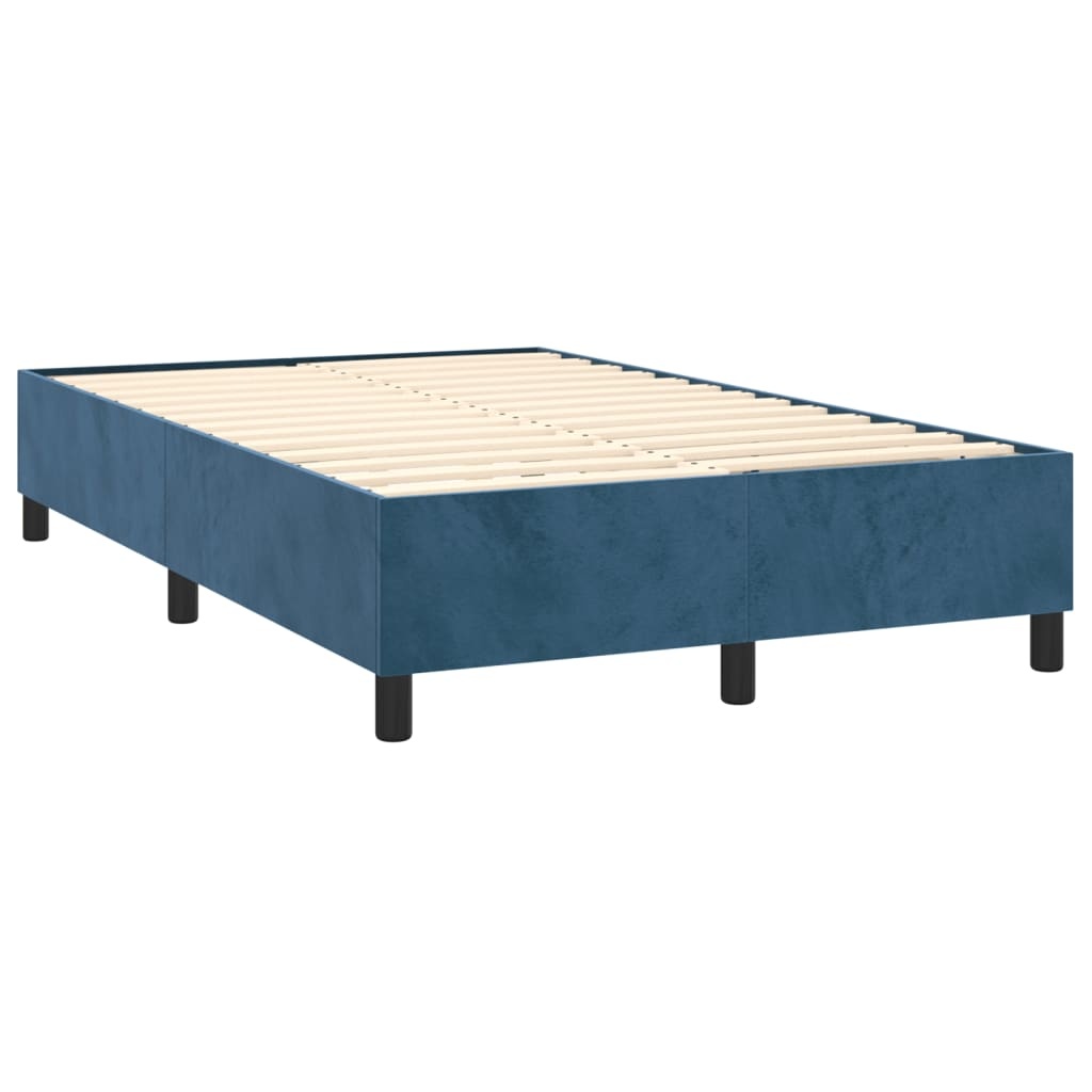 vidaXL Bedframe Donkerblauw Fluweel 120x200 cm - 55% Korting!