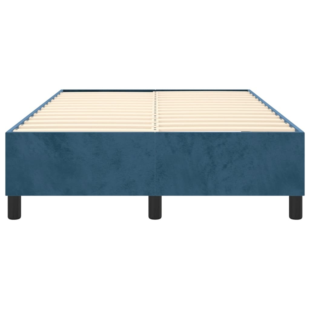 vidaXL Bedframe Donkerblauw Fluweel 120x200 cm - 55% Korting!