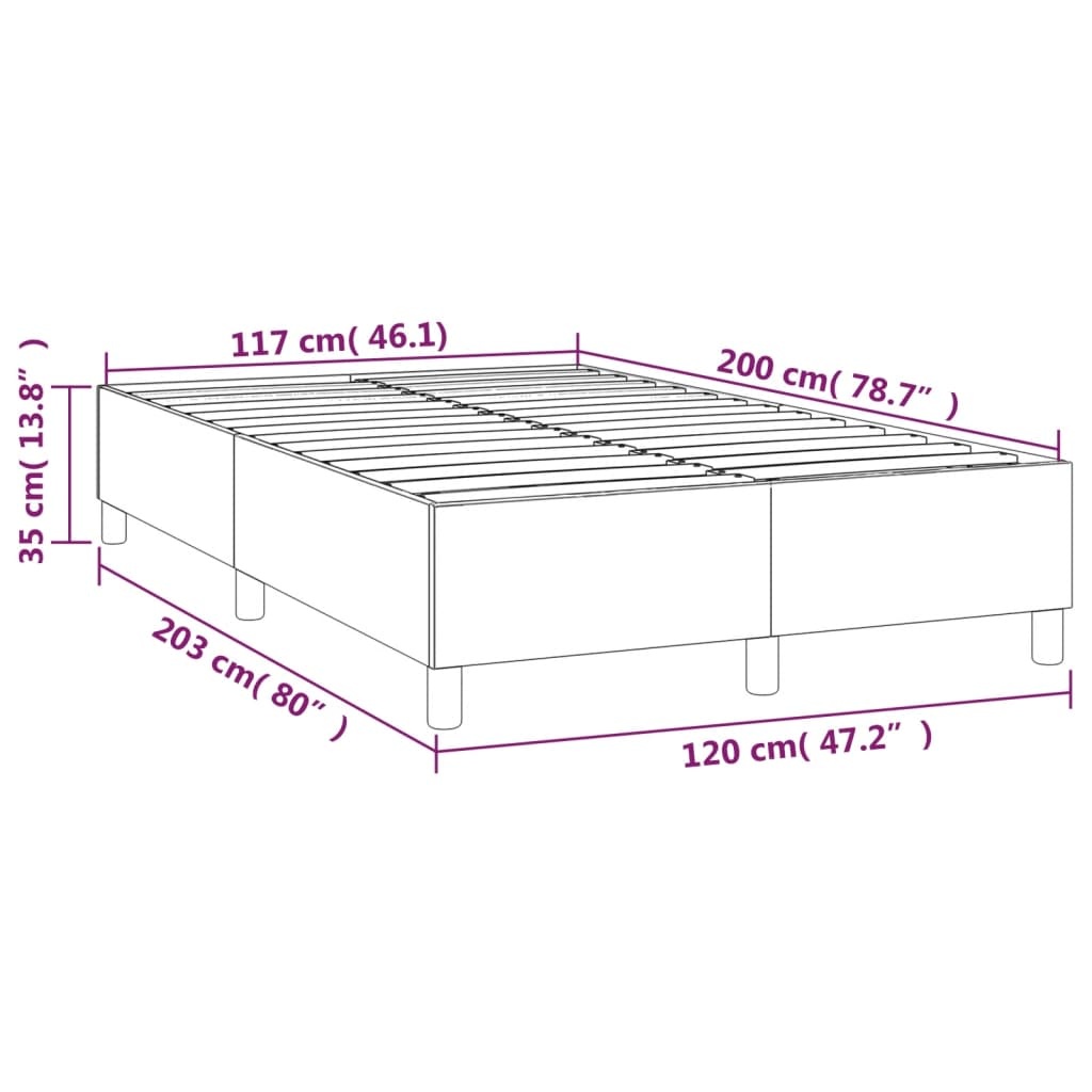 vidaXL Bedframe Donkerblauw Fluweel 120x200 cm - 55% Korting!