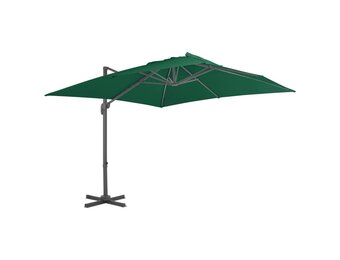 VidaXL Zweefparasol Groen 300x300cm - 53% Korting! Ongebruikt!