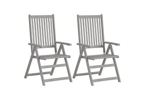 vidaXL Tuinstoelen 2 st. Acaciahout Greywash - 55% Korting! (Lichte Schade)