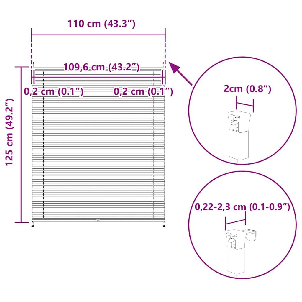 Plisséjaloezie Wit 110x125 cm - Retourneerde Kwaliteit met 51% Korting!